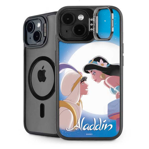 Disney Aladdin and Princess Jasmine Kiss iPhone 15 Plus Kickstand Case
