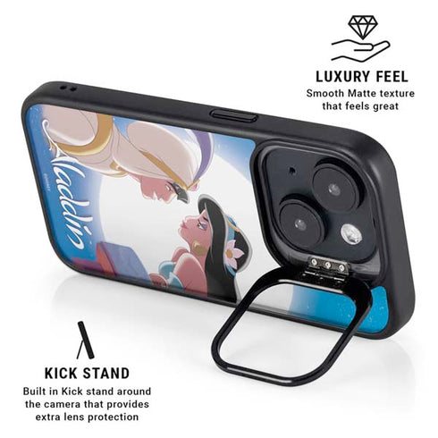 Disney Aladdin and Princess Jasmine Kiss iPhone 15 Plus Kickstand Case