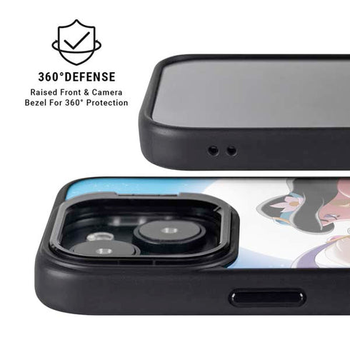 Disney Aladdin and Princess Jasmine Kiss iPhone 15 Plus Kickstand Case