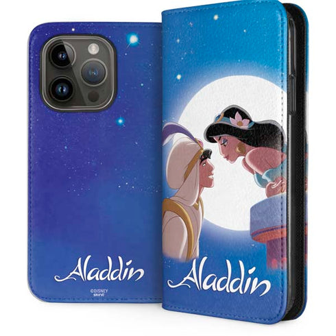 Disney Aladdin and Princess Jasmine Kiss iPhone 15 Pro Folio Case