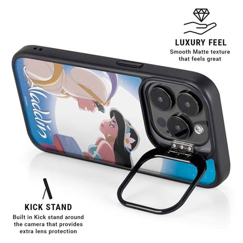 Disney Aladdin and Princess Jasmine Kiss iPhone 15 Pro Kickstand Case
