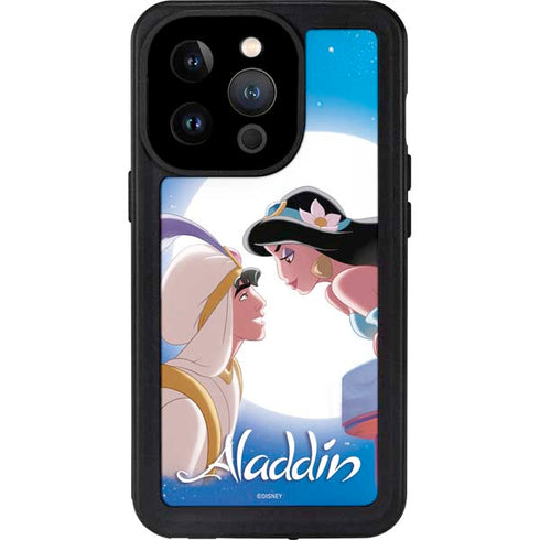 Disney Aladdin and Princess Jasmine Kiss iPhone 15 Pro Waterproof Case