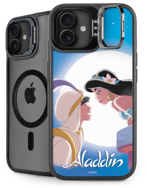 Disney Aladdin and Princess Jasmine Kiss iPhone 16 Plus Kickstand Case