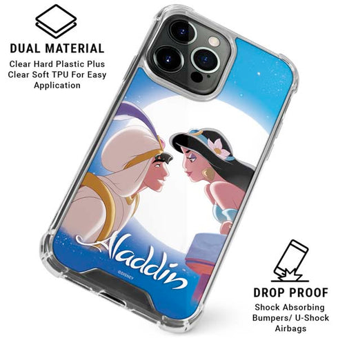 Disney Aladdin and Princess Jasmine Kiss iPhone 16 Pro Max Clear Case