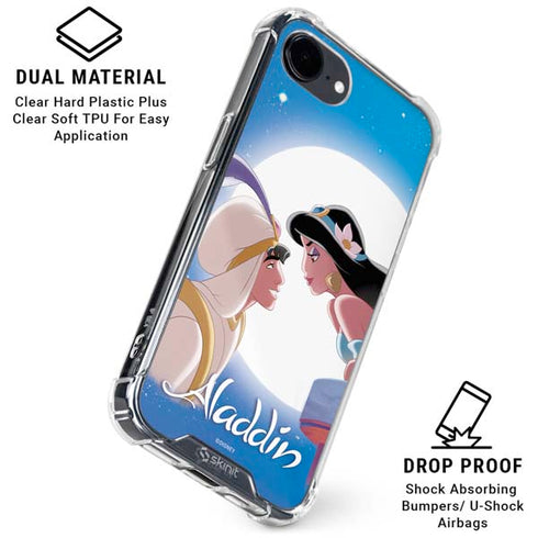Disney Aladdin and Princess Jasmine Kiss iPhone 16e Clear Case