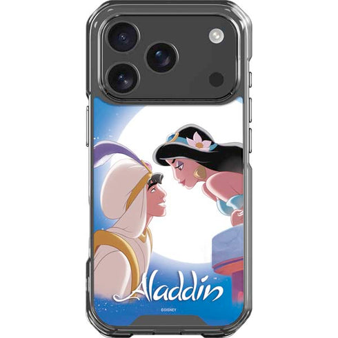 Disney Aladdin and Princess Jasmine Kiss iPhone 18 Pro Clear Case
