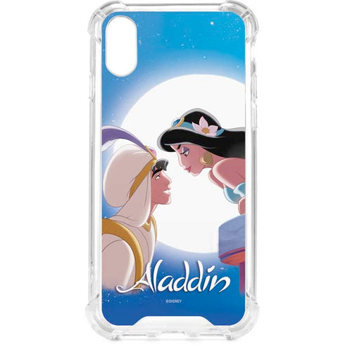 Disney Aladdin and Princess Jasmine Kiss iPhone XS Clear Case