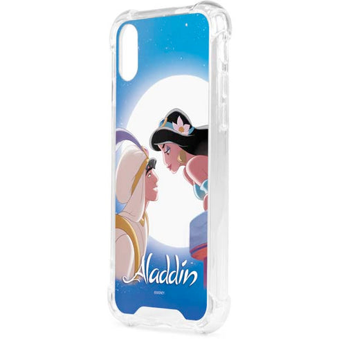 Disney Aladdin and Princess Jasmine Kiss iPhone XS Clear Case