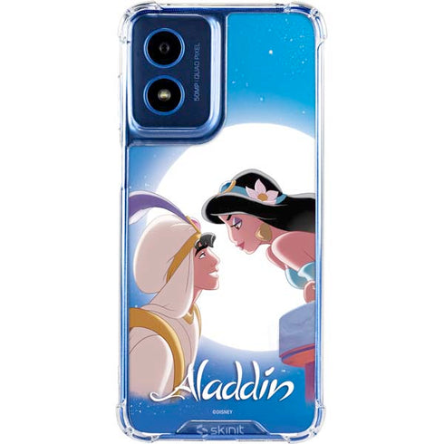 Disney Aladdin and Princess Jasmine Kiss Moto G Play 4G (2024) Clear Case