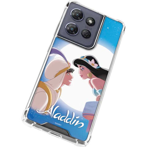 Disney Aladdin and Princess Jasmine Kiss Moto G Power 5G (2025) Clear Case