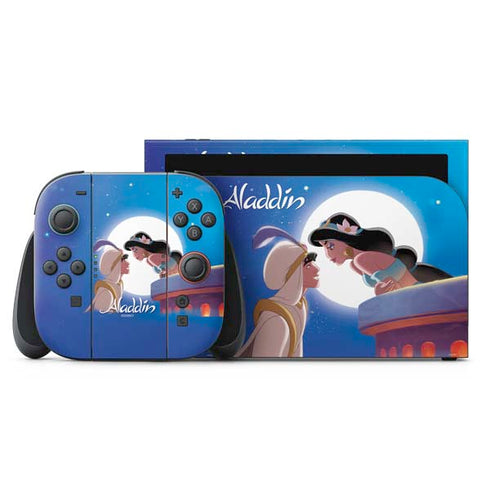 Disney Aladdin and Princess Jasmine Kiss Nintendo Switch 2 (2025) with Joy-Con Skin