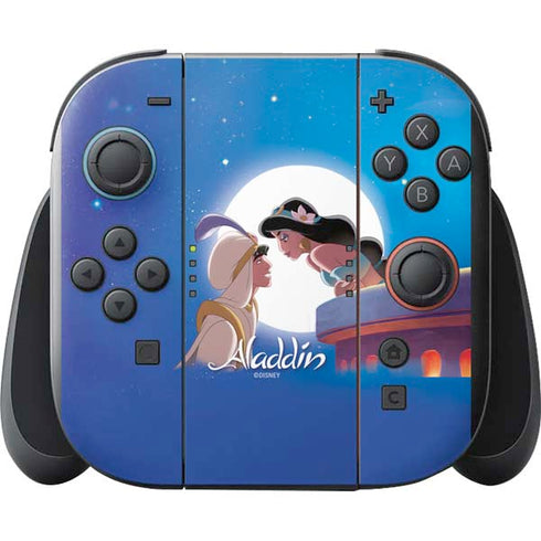Disney Aladdin and Princess Jasmine Kiss Nintendo Switch 2 (2025) with Joy-Con Skin