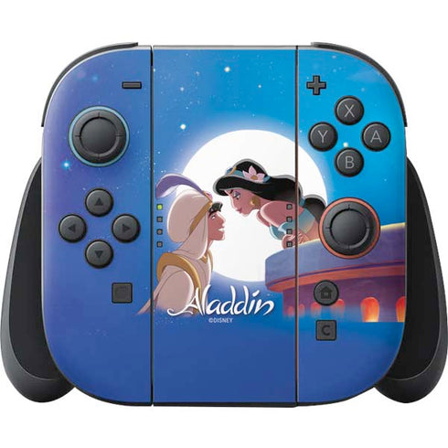 Disney Aladdin and Princess Jasmine Kiss Nintendo Switch 2 (2025) Joy-Con Controller Skin