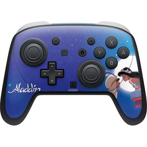 Disney Aladdin and Princess Jasmine Kiss Nintendo Switch 2 (2025) Pro Controller Skin