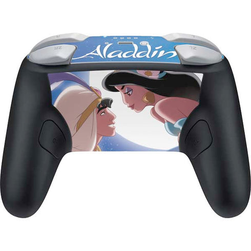 Disney Aladdin and Princess Jasmine Kiss Nintendo Switch 2 (2025) Pro Controller Skin