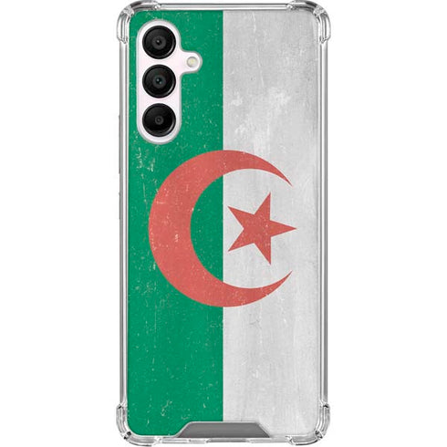 Algeria Flag Distressed Galaxy A16 5G Clear Case