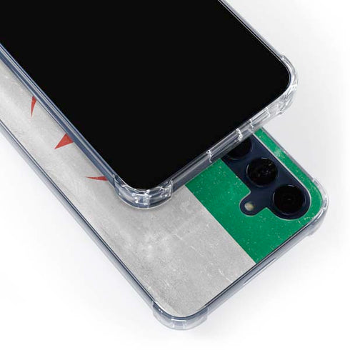 Algeria Flag Distressed Galaxy A55 5G Clear Case