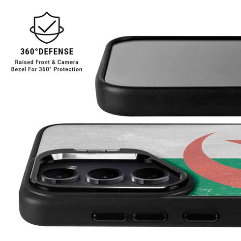 Algeria Flag Distressed Galaxy S24 FE Kickstand Case