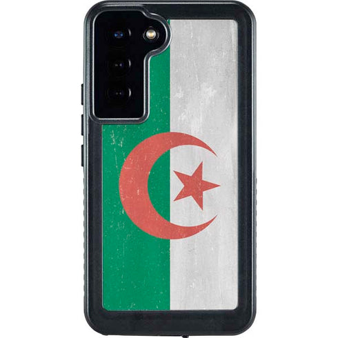Algeria Flag Distressed Galaxy S24 Plus Waterproof Case