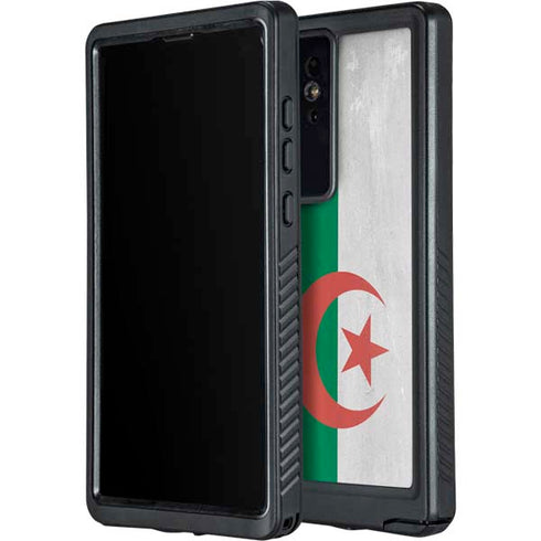Algeria Flag Distressed Galaxy S24 Ultra Waterproof Case