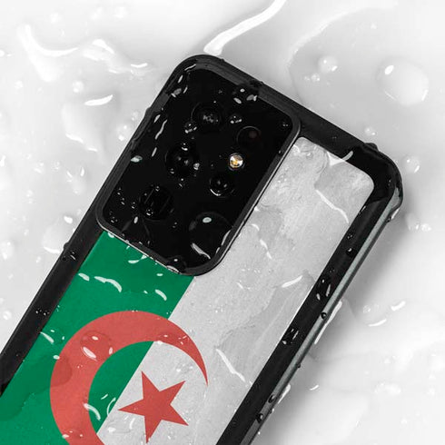 Algeria Flag Distressed Galaxy S24 Ultra Waterproof Case