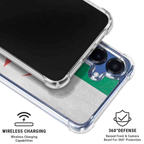 Algeria Flag Distressed Galaxy S25 Plus Clear Case