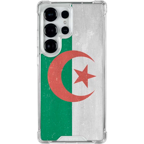 Algeria Flag Distressed Galaxy S25 Ultra Clear Case