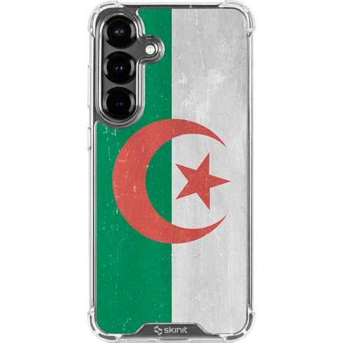 Algeria Flag Distressed Galaxy S26 Plus Clear Case