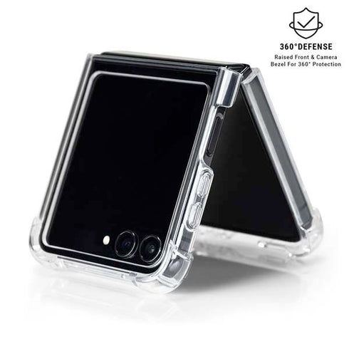 Algeria Flag Distressed Galaxy Z Flip7 Clear Case