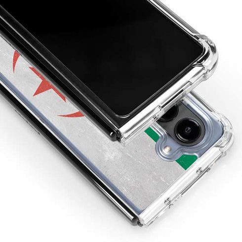 Algeria Flag Distressed Galaxy Z Fold5 5G Clear Case