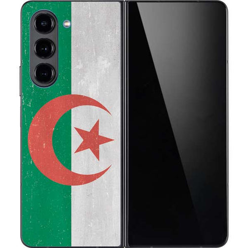 Algeria Flag Distressed Galaxy Z Fold5 5G Skin