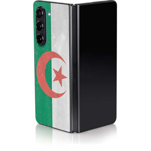 Algeria Flag Distressed Galaxy Z Fold5 5G Skin