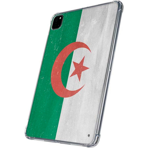 Algeria Flag Distressed iPad Pro 11in (2024) Clear Case