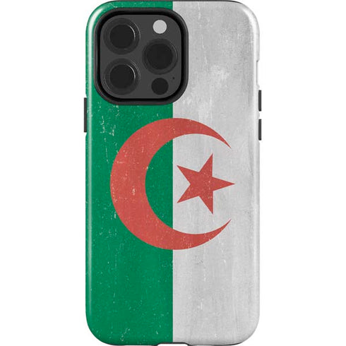 Algeria Flag Distressed iPhone 15 Pro Impact Case