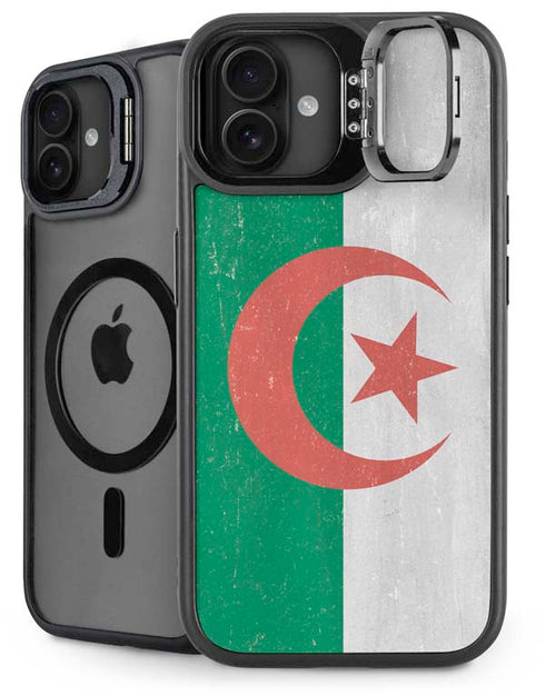Algeria Flag Distressed iPhone 16 Kickstand Case