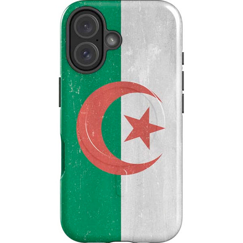 Algeria Flag Distressed iPhone 16 Magsafe Impact Case