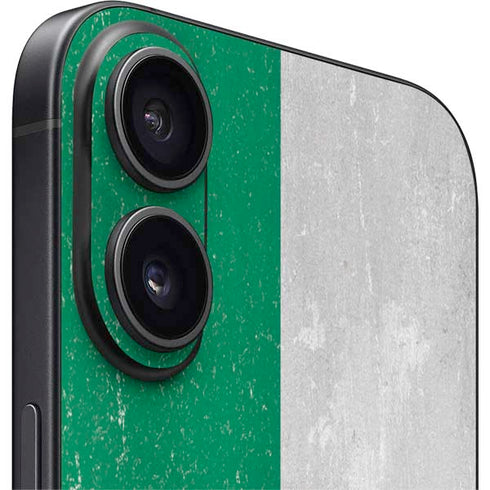 Algeria Flag Distressed iPhone 16 Plus Skin