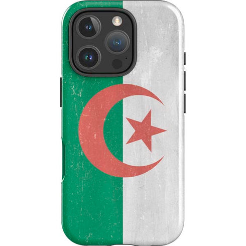 Algeria Flag Distressed iPhone 16 Pro Impact Case