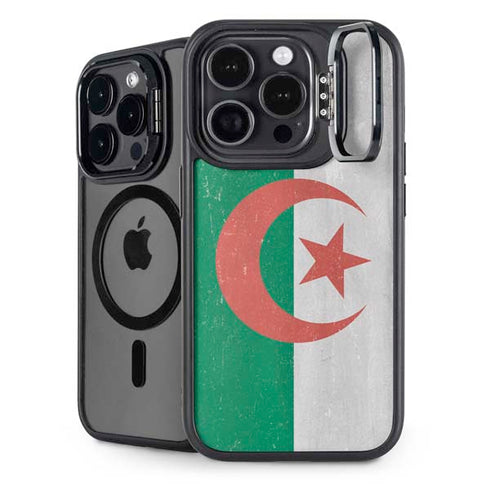 Algeria Flag Distressed iPhone 16 Pro Kickstand Case