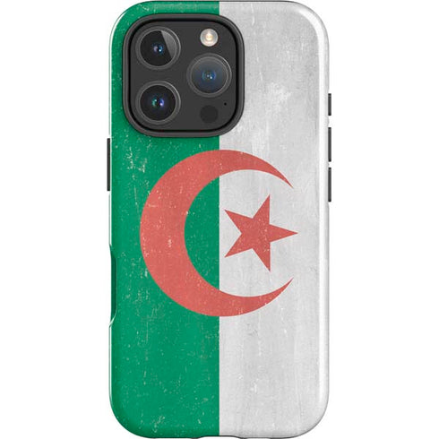 Algeria Flag Distressed iPhone 16 Pro Max Impact Case