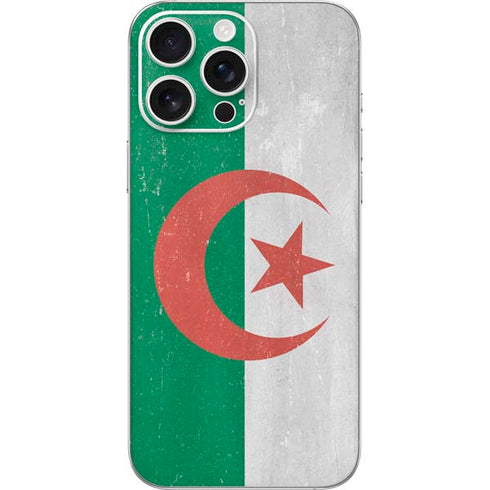 Algeria Flag Distressed iPhone 16 Pro Max Skin