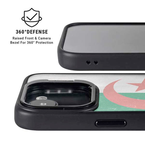 Algeria Flag Distressed iPhone 16e Kickstand Case