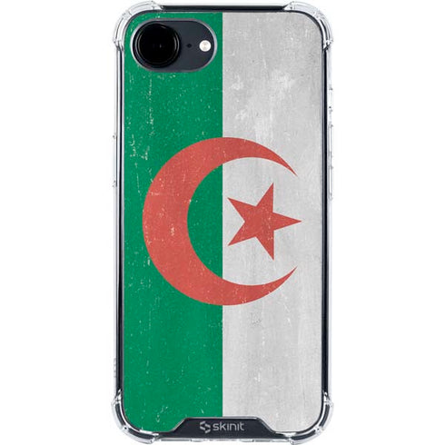 Algeria Flag Distressed iPhone 16e Clear Case