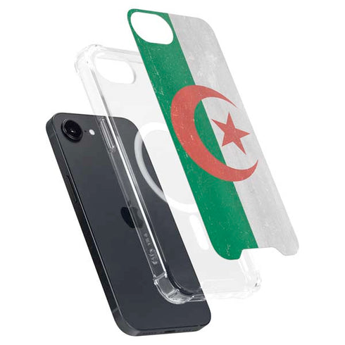 Algeria Flag Distressed iPhone 16e MagSafe Case