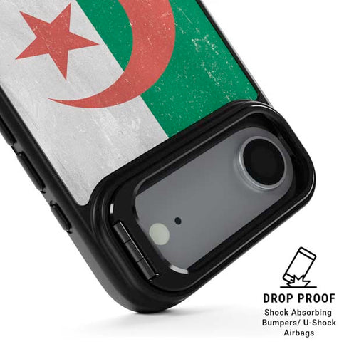 Algeria Flag Distressed iPhone 17 Air Kickstand Case