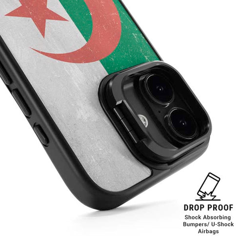 Algeria Flag Distressed iPhone 17 Kickstand Case