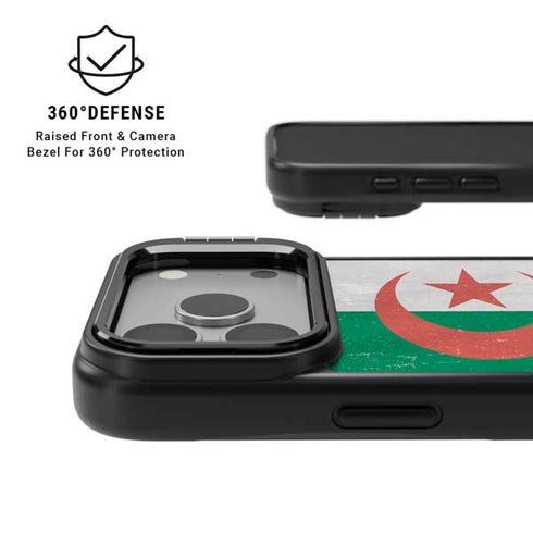 Algeria Flag Distressed iPhone 17 Pro Kickstand Case