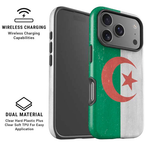 Algeria Flag Distressed iPhone 17 Pro Magsafe Impact Case
