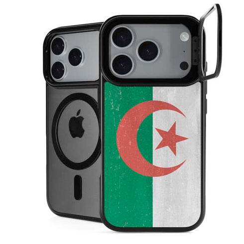 Algeria Flag Distressed iPhone 17 Pro Max Kickstand Case