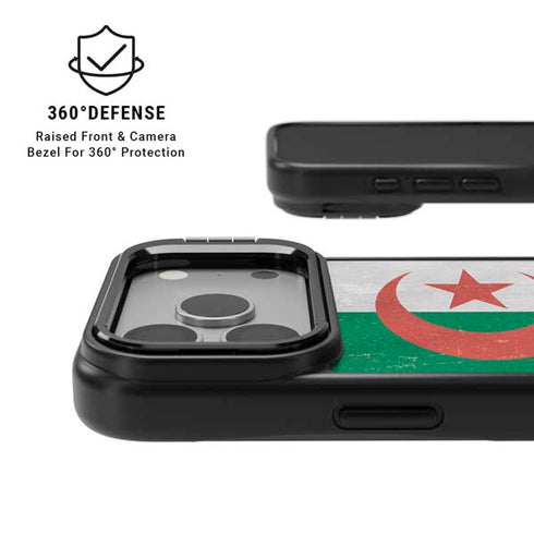 Algeria Flag Distressed iPhone 17 Pro Max Kickstand Case